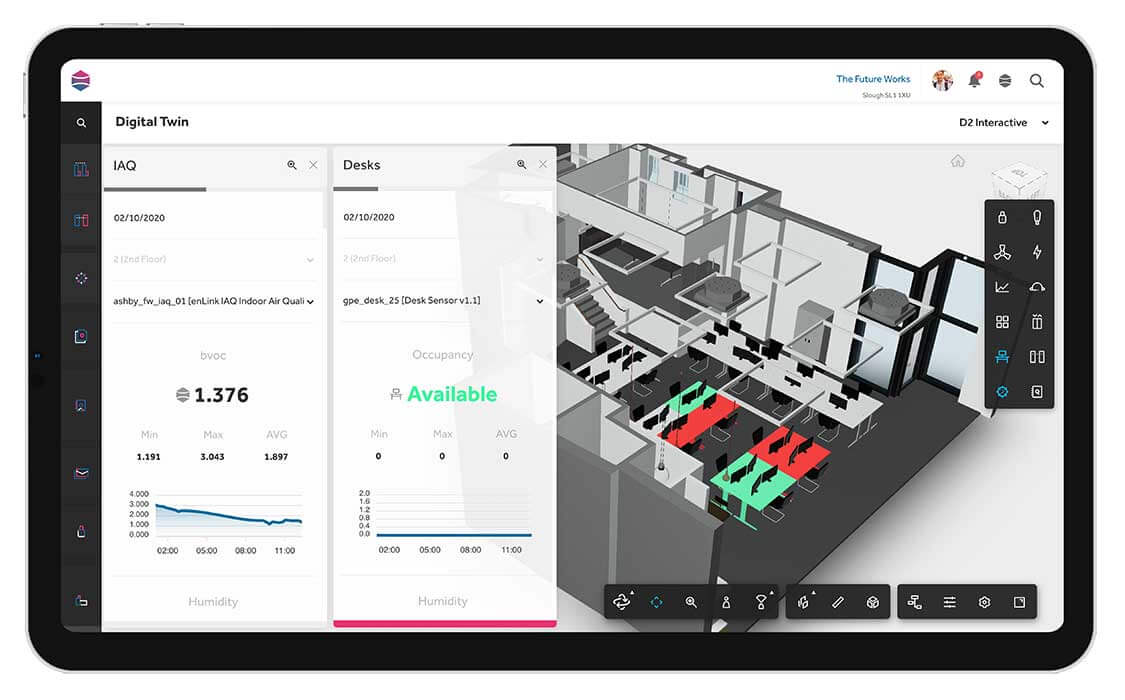 smart spaces app indoor air quality iot sensors